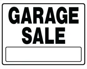 840058 Hy-ko Prod Co Inch Garage Sale Sign 26 X 16- -840058