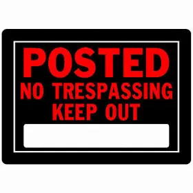 840141 Hy-ko Prod Co 6 Pack Inch No Trespassing Keep Out Sign Hy-glo Orange And Black Aluminum 10x14- 8