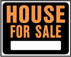 842164 Hy-ko Prod Co 5 Pack Inch House For Sale Sign Hy-glo Orange/black Plastic 15 X 19-