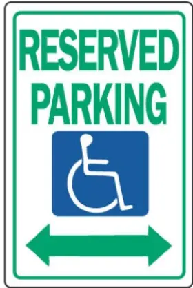 842188 Hy-ko Prod Co Sign Inch Handicapped Symbol Blue And White Aluminum 12 X 18-