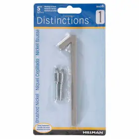 844701 Hy-ko Prod Co 3 Pack Prestige Series House Address Number Inch 1 Satin Nickel 5-