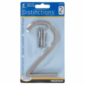 844702 Hy-ko Prod Co Prestige Series House Address Number Inch 2 Satin Nickel 5-