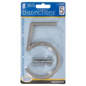 844705 Hy-ko Prod Co 3 Pack Prestige Series House Address Number Inch 5 Satin Nickel 5-