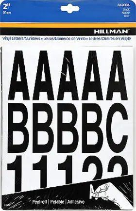 847004 Hy-ko Prod Co House Address Number And Letter Set Peel Stick Black Vinyl 2- Inch