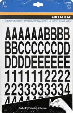847212 Hy-ko Prod Co 6 Pack House Address Number And Letter Set Peel Stick Black Vinyl 1- Inch