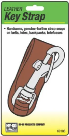 Kc186 Hy-ko Prod Co Key Strap Leather With Bolt Snap