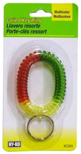 Kc355 Hy-ko Prod Co 5 Pack - Multi Coiled Key Rings -kc355