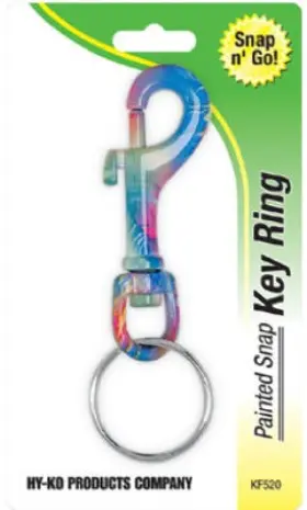 Kf520 Hy-ko Prod Co 5 Pack - Snap Key Ring Asstftd Colors -kf520