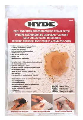 09954 Hyde Popcorn Ceiling Patch Repair Kit White 2 9x6-inch Patches 4-inch