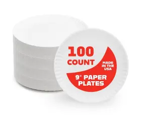 69109 Hygloss Products Paper Plates 9 Inch 100 Pcs 100-pk 9-inch