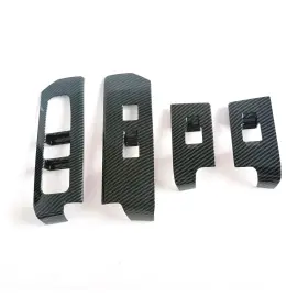 Tyo4run25blkgcb Hyorabyn Door Armrest Window Lift Down Switches Button Panel Cover Trims Abs 4pc For T