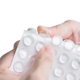 Hyqo 796159015704 Cabinet Door Bumper Clear Dots For Doors 128 Count Drawer Bumpe