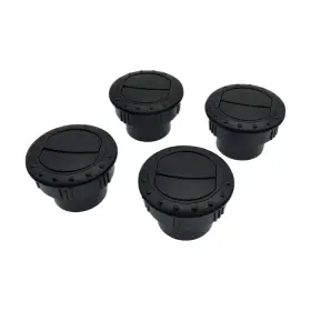 Hyxuan 768479721177 4pcs Round Ac Air Outlet Vent Louvered Dashboard Electroplate Knob Compatible