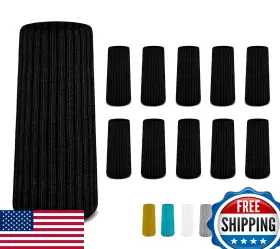 B0fhkttjf1 Iamzay 32 Pcs Black Chair Leg Socks Hardwood Floor Protectors - Easy Install