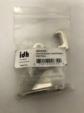 Idh-18014-014 Idh Brass 18014-014 2-3/4 Inch Hand Rail Bracket With Tapered Base - Bright Nickel