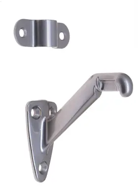 Idh By St. Simons 879913008164 Solid Brass Hand Rail Bracket In Satin Nickel