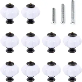 Ieik 636339876698 Acrylic Pumpkin Knobs White Cabinet Set Of 10 Vintage / Pack
