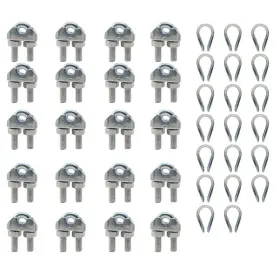 Iet-gssq-1-4 Ietfull 1/4 Inch M6 Stainless Steel Wire Rope Cable Clip Clamp With M8