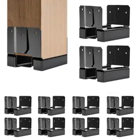 Ih10-mzdz4 Incepripari 4x4 Post Base 10 Pcs Bracket Inner Size 3.5 Inch X3.5 Heavy Duty Metal Fence