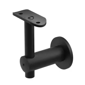 Inline Design 818228028023 Handrail Bracket Stainless Steel 316 Round Sand Black Matte Powder Coat