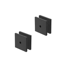 Inline Design 818228028146 Glass Clamp Adapter Stabilizer Square 2 Inches Middle Heavy Duty Black Matte