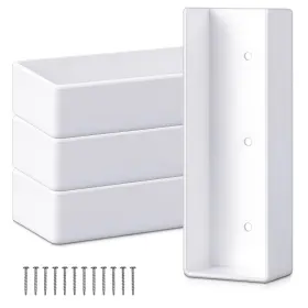 Doy-innconee-0878 Innconee 4 Pack 2 Inch X 6 Vinyl Fence Stair Rail U-mount Bracket Kit Slotted Handrail Br