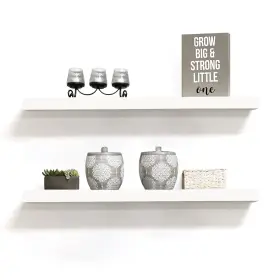 9603003e Inplace Hidden Bracket Shelf 8 Inch D X 18 W 1.50 In H 2 Pcs White