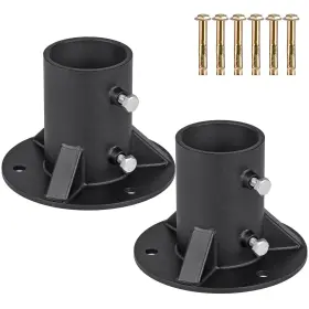 Insaga Inff-004-2-2p Chain Link Fence Post Floor Flange 2 1/2 Inch Heavy Duty Round Post