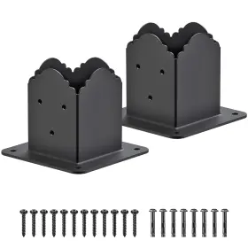 Inpb-001-2 Insaga 4x4 Post Base 2pcs Thick 2mm Steel Bracket Inner Size 3.6ftft X