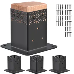 Inpb-003-4 Insaga Decorative 4x4 Post Base For Concrete Bracket With 4mm Thickness Ba
