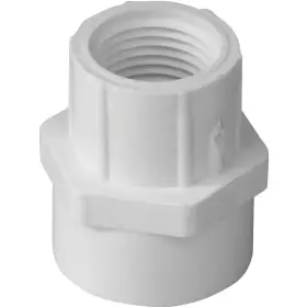 435958 Ipex Reducing Pipe Adapter 1 X 3/4 In Socket Fpt Pvc White Sch 40