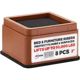 B07bwfypyq Iprimio Bed Risers - Square 2 Inch Lift Heavy Duty 8 Pack Up To 10000lbs