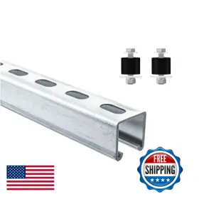 Ironrobust B0dgfzl8g2 Strut Channel Trolley Track 57 In 4.76 Ft 1-5/8 X 12 Gauge