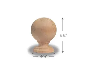 Jt31 Island Post Cap Wood Finial - Jumbo Traditional 4.25 Inch Base Treated Or Cedar