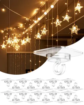 B0db63mt4x Ispneay 40x Adhesive Ceiling Hooks For Hanging Decorations Classroom Home Party