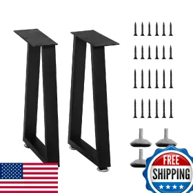 B0df886sql Iteelas Bench Table Legs 16 Inch Trapezoid Heavy Duty Metal Coffee Furniture Le