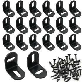 Lcbarabb-b20 Itrolle L Corner Brace 20pcs 25x25x23mm Adjustable Right Angle Bracket Black