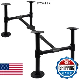 B0dynwb628 Itvexeme 16x16x43 Inch Industrial Pipe Table Legs Set - Heavy Duty Iron 2 Pack