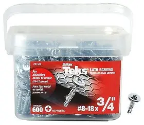 21525 Itw Brands #8-18x3/4 Inch Teks Phillips Head Lath Screws 1 Pack Of 600