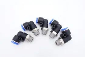 Ivlpha L0402 Push To Connect Fitting 1/4 Inch Tube Od X 1/8 Male Npt Thread Pneumatic E
