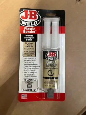 Jbweld-50133h J-b Weld Plastic Bonder Structural Adhesive Syringe - Dries Tan 25 Ml 50133