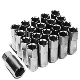 Ln-t7-009-15-sl J2 Engineering 7075 Aluminum Silver M12 X 1.5 20pcs L 60mm Open End Lug Nut