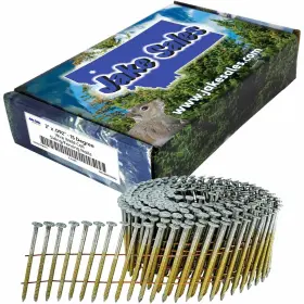 Jake Sales 840129216971 2 Inch X .092 15 Wire Weld Collated Ring Shank Nails - Hot Galvanized For Si