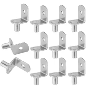 Jmssp004 Jamiikury 12pcs L-shaped Shelf Support Pegs 6mm Bracket With Hole Silver B