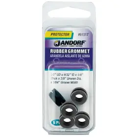 61517 Jandorf Grommet 9/32 In Id 1/2 Od Rubber Black 1/4 Thick Panel