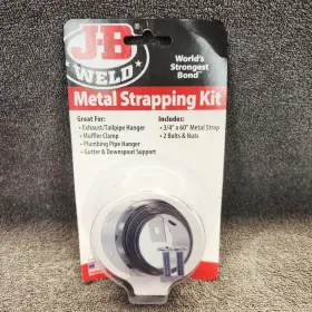 37990 Jb Weld Exhaust Clamp Metal Strapping Kit 3/4 Inch 5ft Strap 2 Bolts And Nuts