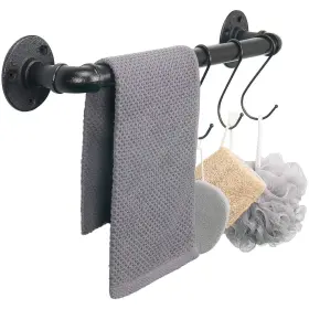 B08mx51hxb Jeasor Industrial Pipe Towel Rack Bar Heavy Duty Wall Mount Rustic Farmhouse 16
