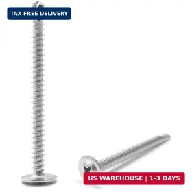 Wg-3736 Jegonfri 90pcs #8 X 2 410 Stainless Steel Self Tapping Screws For Metal Plasti