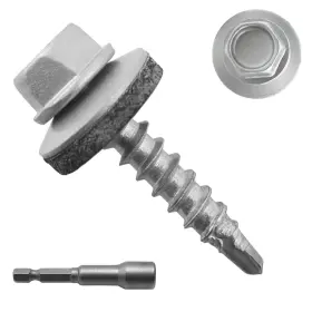 Wg-3776 Jegonfri 300pcs #10 X 1 Galvanized Hex Head Self-drilling Metal Roofing