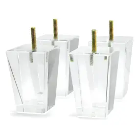Jerever B08gs9zhqt Acrylic Furniture Legs Pack Of 4 Clear Feet For Sofa Desk Coffee Table